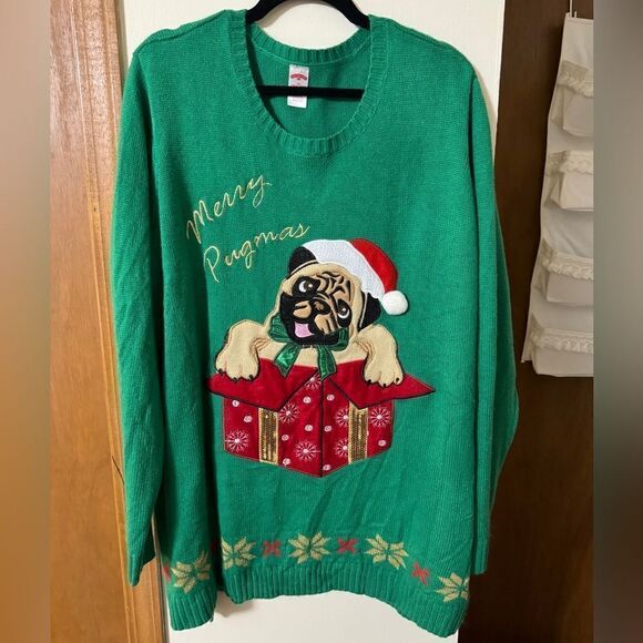 Holiday time size 4X merry pugmas sweater - Picture 1 of 3